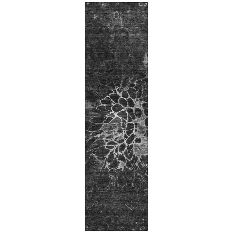 Machine Washable Indoor/ Outdoor Chantille Modern Floral Rug