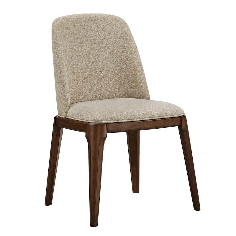 Rondo Upholstered Side Chairs with Walnut Legs (Set of 2) by iNSPIRE Q Modern
