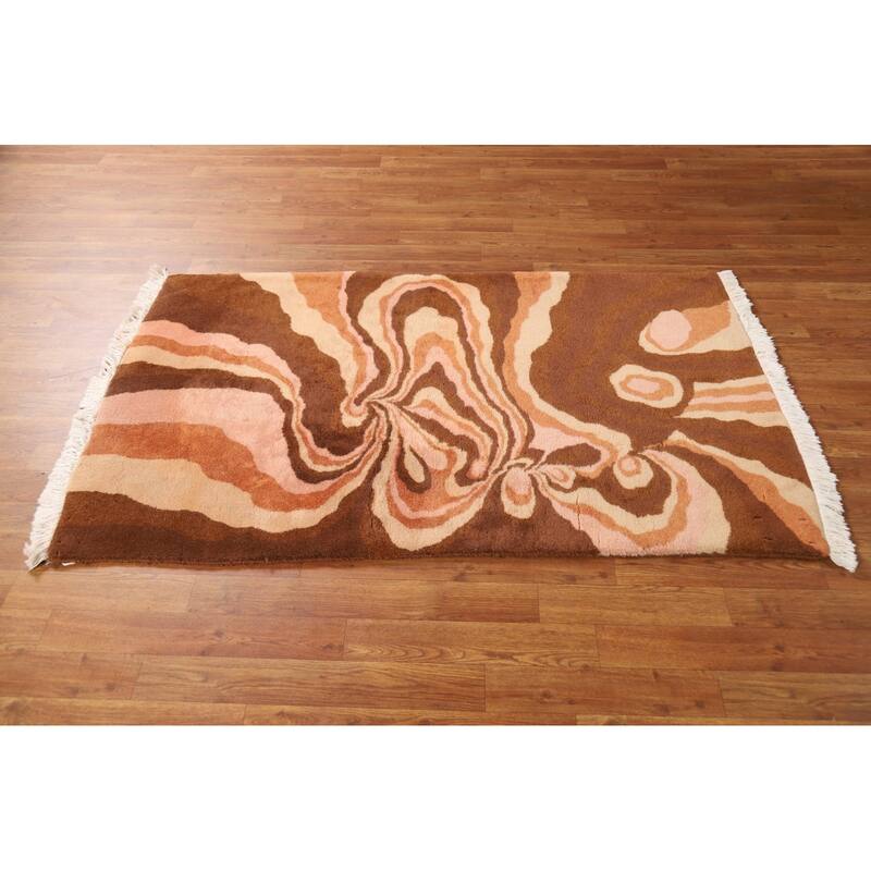 Traditional Kerman Persian Vintage Area Rug Handmade Wool Carpet - 3'2"x 5'3"