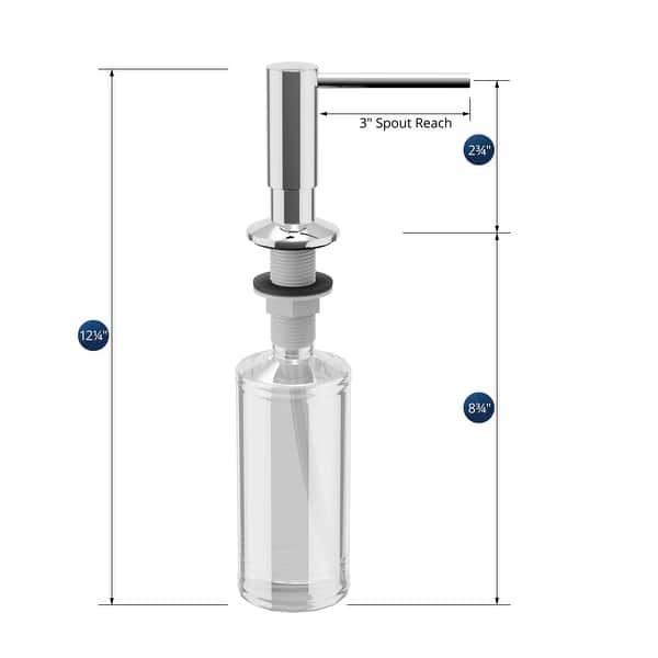 dimension image slide 1 of 9, Karran SD35 Kitchen Soap/Lotion Dispenser