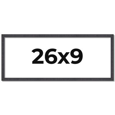 26x9 Frame Brown Picture Frame - Complete Modern Photo Frame Includes