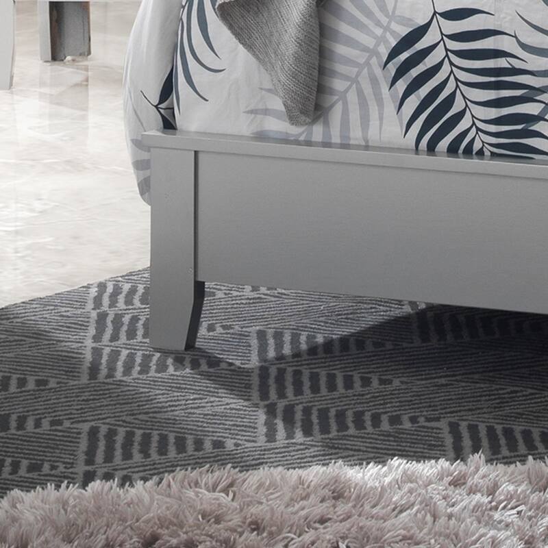 Elegant Transitional Full Bed in Silver Champagne Finish