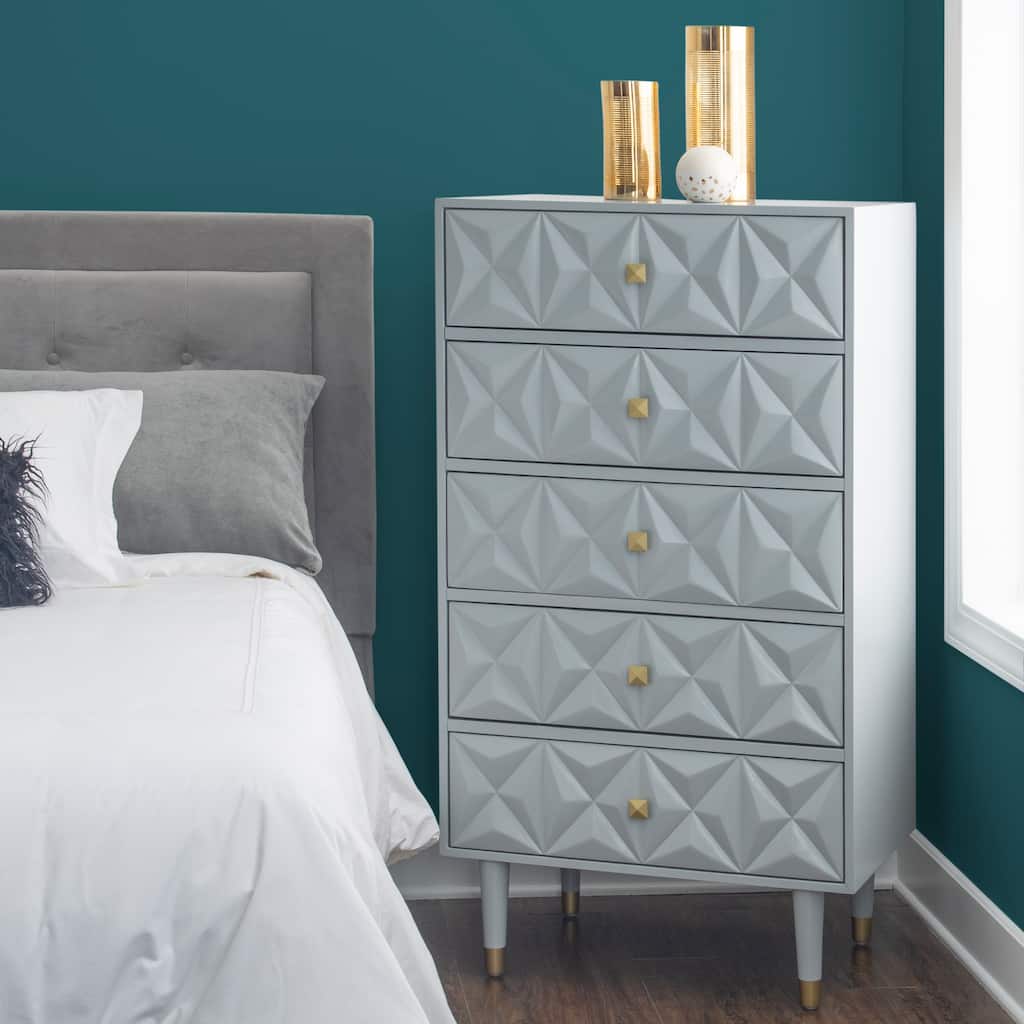 Bea Five Drawer Geo Dresser Chest