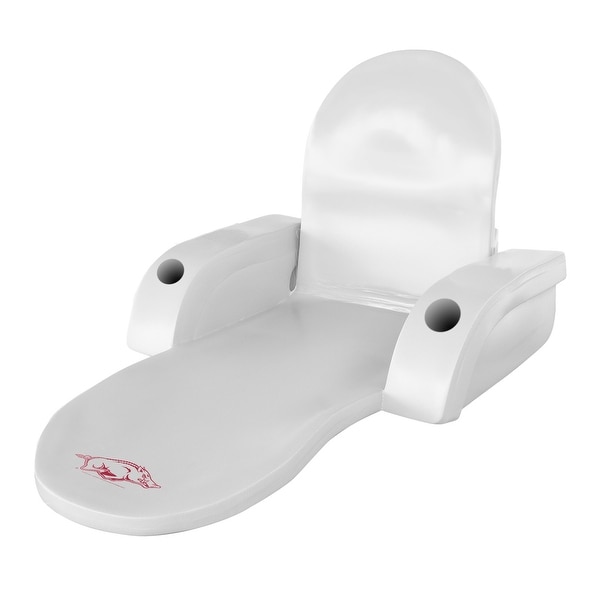 36.5" White University of Arkansas Folding Pool Lounger - N/A