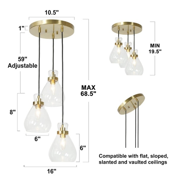 Three drop pendant light on sale