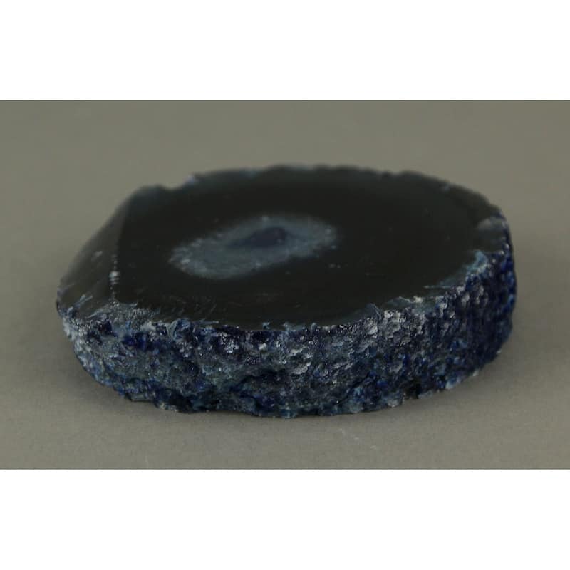 Thick Slice Agate Slab Hand Dyed Crystal Geode Specimen Polished - 0.75 X 3.5 X 3.25 inches