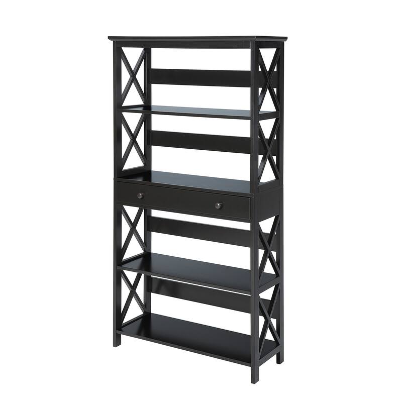 Convenience Concepts Oxford 5 Tier Bookcase with Drawer