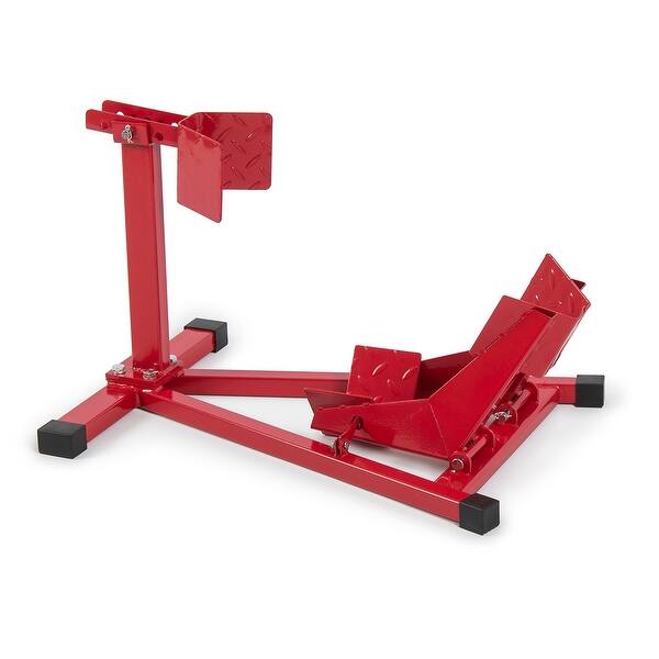 Arksen Motorcycle Sport Bike Front Wheel Chock Lift Stand For Auto Bike Shop Garage Red Overstock 15912615