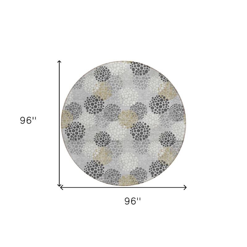 HomeRoots Polka Dot Transitional Rectangle Outdoor Rug