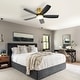 preview thumbnail 8 of 27, Sofucor 42'' Gold Flush Mount Ceiling Fan Lights Kit with Remote Quiet Reversible DC - 42