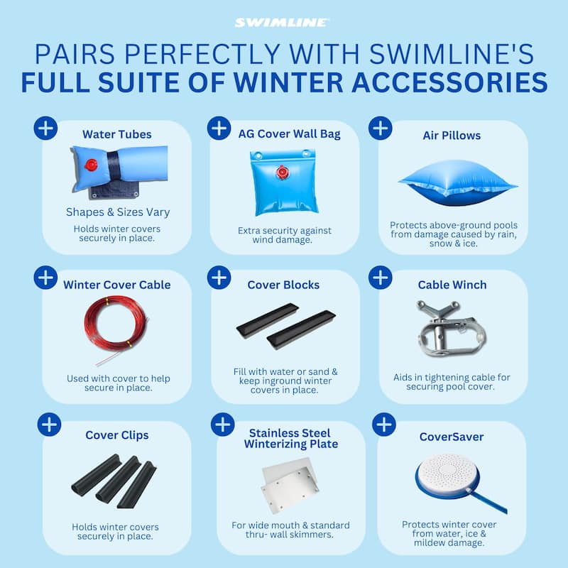 Swimline Hydrotools Supreme Guard Winter Cover for 33' Above Ground Round Pools - 16.9