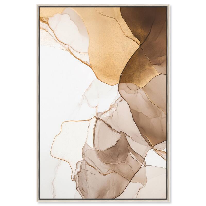 Sepia Silk Streams Canvas by Art Remedy - 16" x 24" - Silver