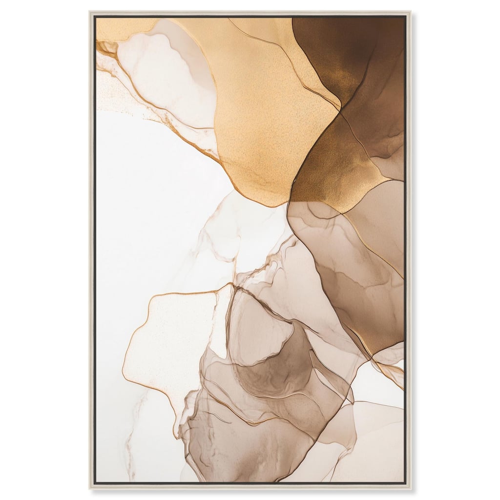 Sepia Silk Streams Canvas by Art Remedy