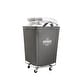 preview thumbnail 1 of 14, Seville Classics Commercial Heavy-Duty Canvas Laundry Removable Basket Hamper with Wheels, 18.25" D x 18.25" W x 27.5" H Grey