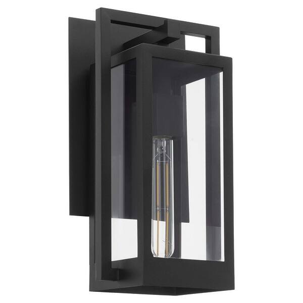 slide 2 of 8, Quorum International 736-15 Marco 15" Tall Outdoor Wall Sconce Textured Black