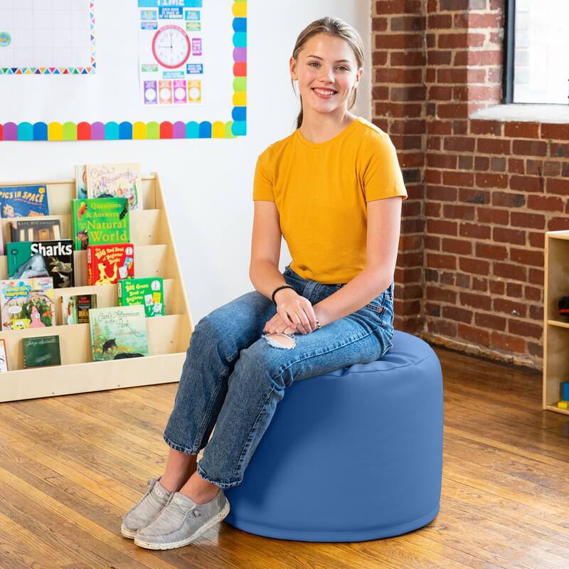 Jaxx Spring Modular Pouf Classroom Bean Bag Seat, Premium Vinyl