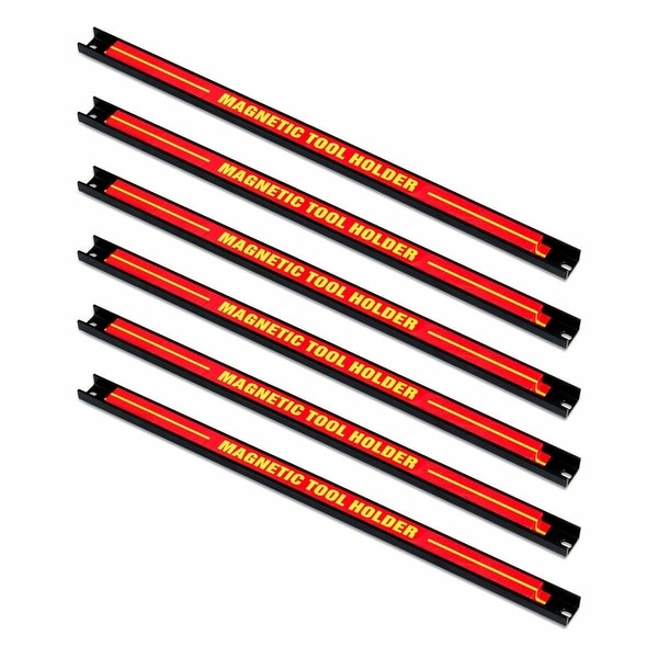 6 PCS 18" Magnetic Tool Holder Bar Organizer Storage Rack Knife Wrench Pilers