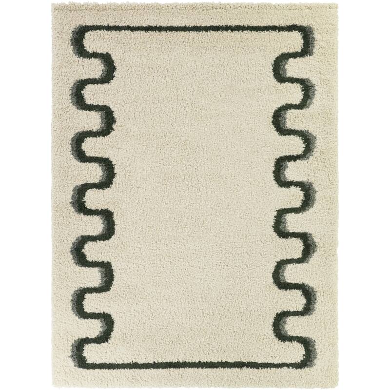 Binford Modern Border Area Rug