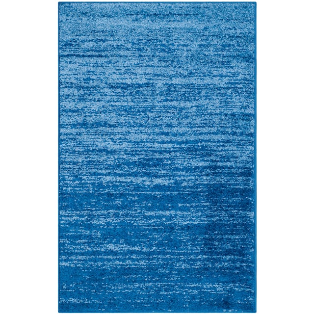 SAFAVIEH Adirondack Vera Modern Ombre Distressed Stripe Area Rug - 2'6" x 4' - Light Blue/Dark Blue
