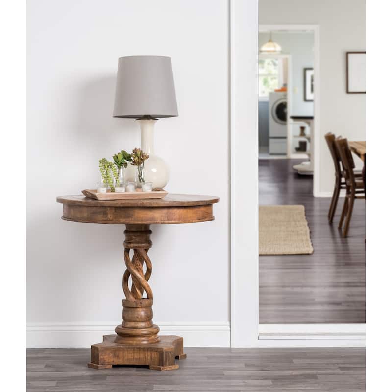 Bella 30 inch Round Table by Kosas Home - Honey Brown