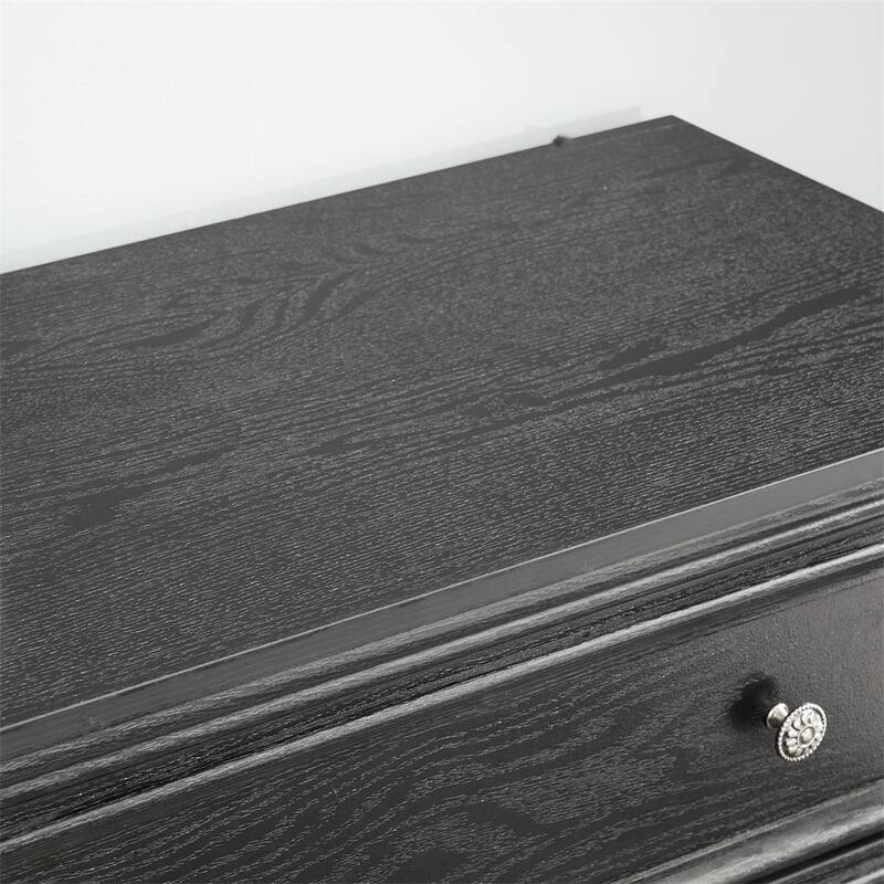 Modern 5 Drawers Dresser with Metal Handles and Metal Slide Rails