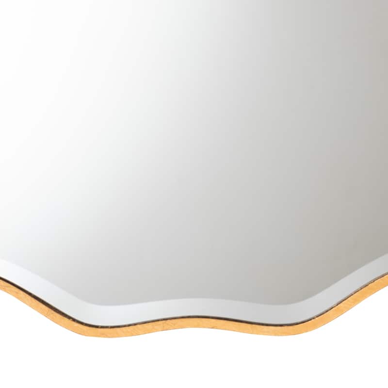 Weston Modern Glam and Luxe /Antique Goldleaf Finished Wood Accent Wall Mirror - Gold