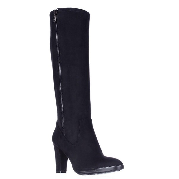 anne klein black suede boots