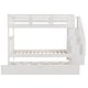 preview thumbnail 7 of 46, Roomfitters Stairway Twin-Over-Twin Bunk Bed with Twin Trundle, Sturdy Wooden Frame, Built-in Steps, Safety Guardrails