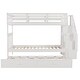 preview thumbnail 5 of 14, Twin over Twin Bunk Bed with Twin size Trundle for Bedroom, White