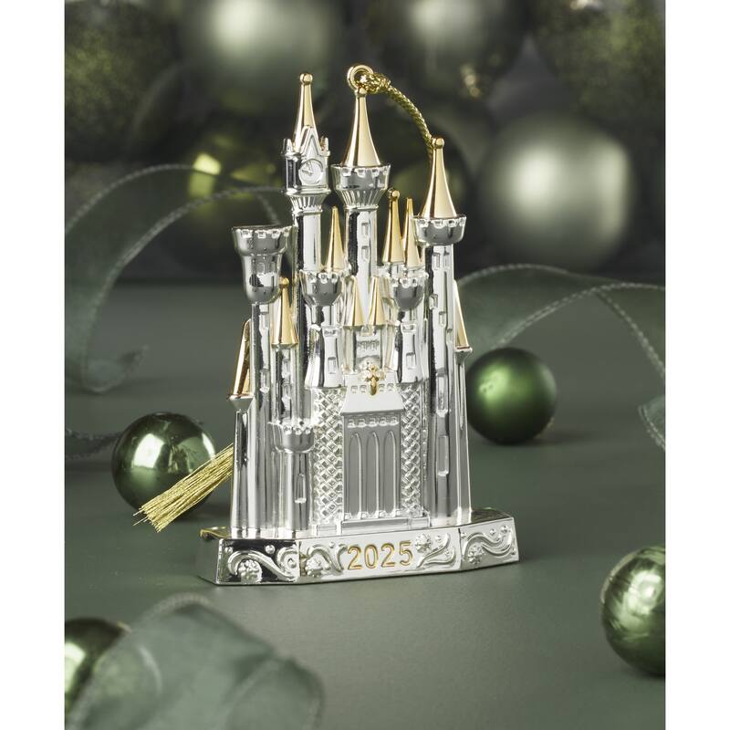 Lenox 2025 Cinderella Castle Silverplate Ornament