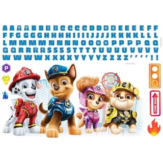 Paw Patrol Peel And Stick Giant Wall Decals With Alphabet by RoomMates