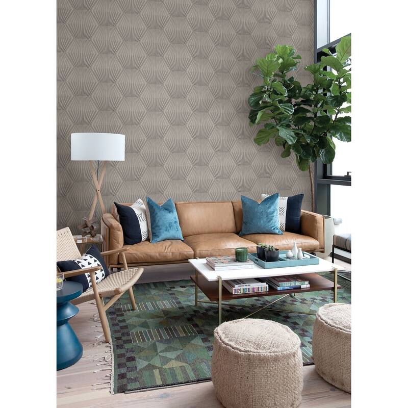 Advantage Lehnmann Taupe Geo Wallpaper