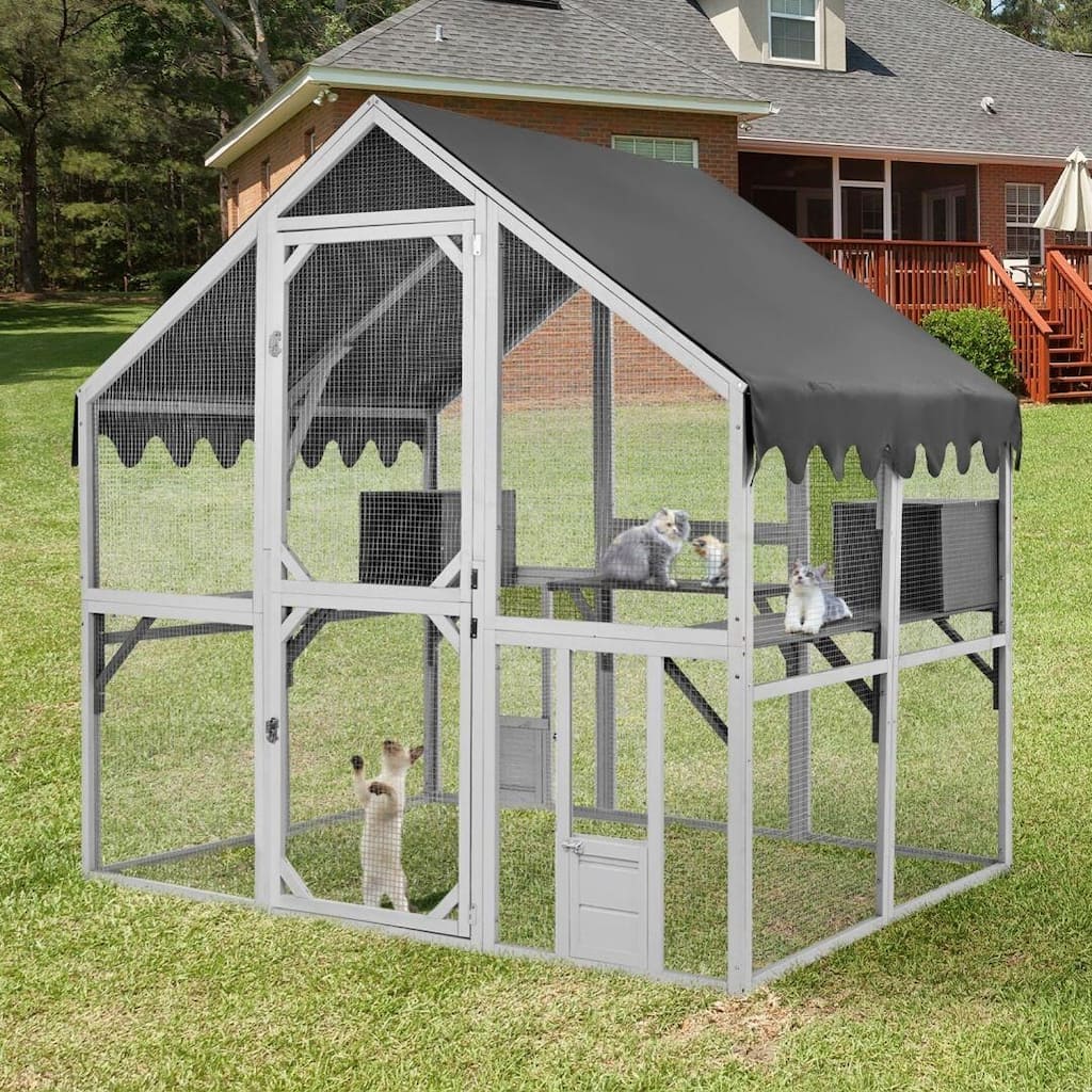 Outdoor Super Large Walk-in Cat Enclosures with Houses