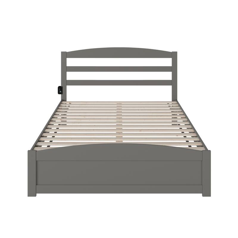 Warren Solid Wood Platform Bed with Footboard