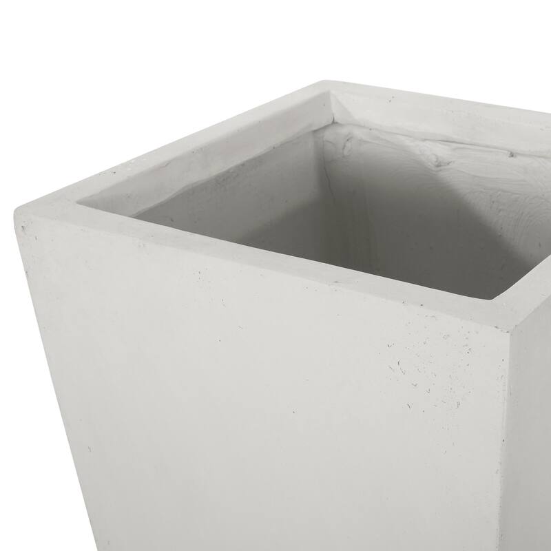 Ella Outdoor Cast Stone Outdoor Planters by Christopher Knight Home