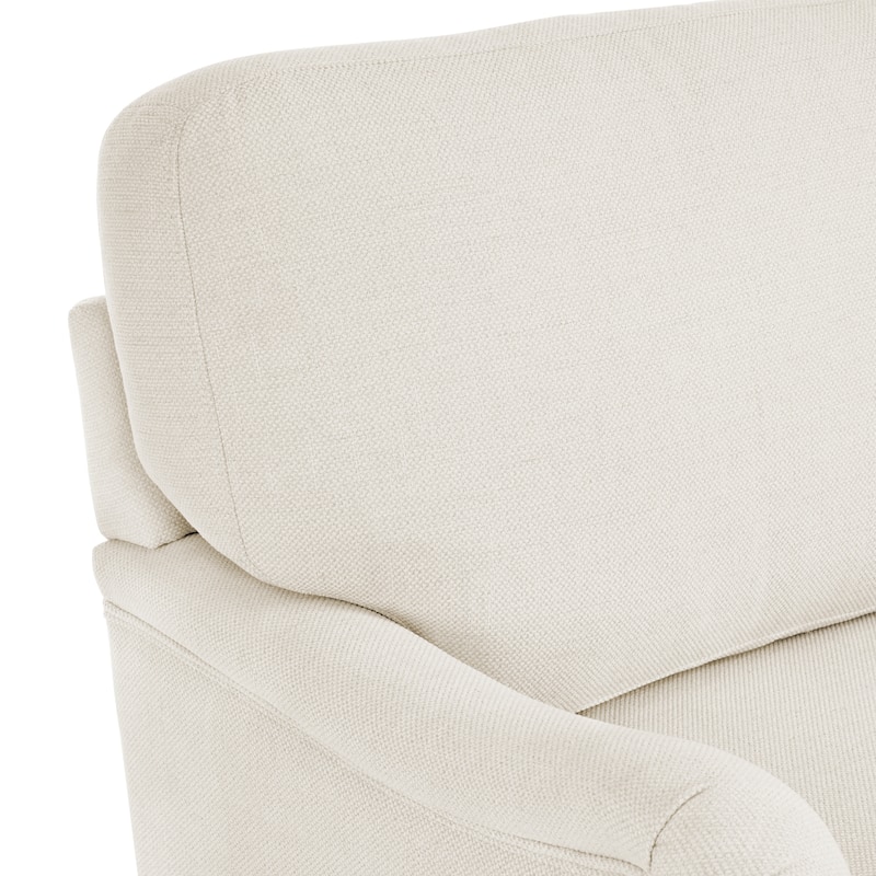 LUE BONA Deep Seat Single Sofa Fabric Swivel Armchair, Single-Seater Living Room Accent Chair