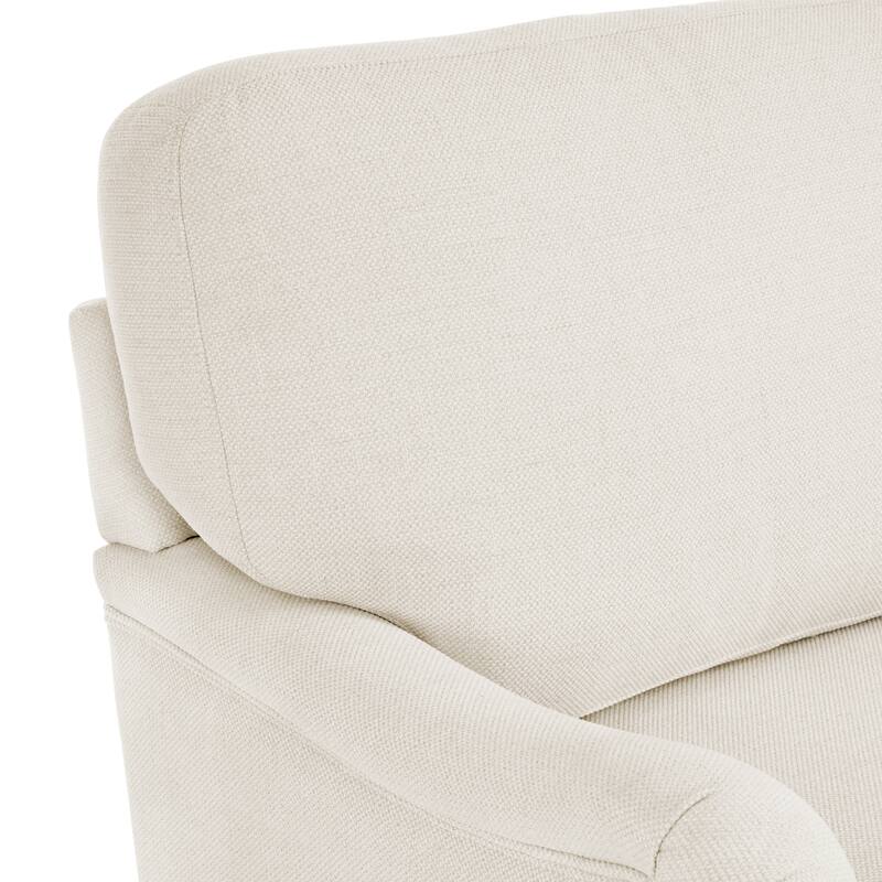 LUE BONA Swivel Fabric Single Sofa with a Removable Storage Ottoman, Living Room Accent Chair Set with Ottoman