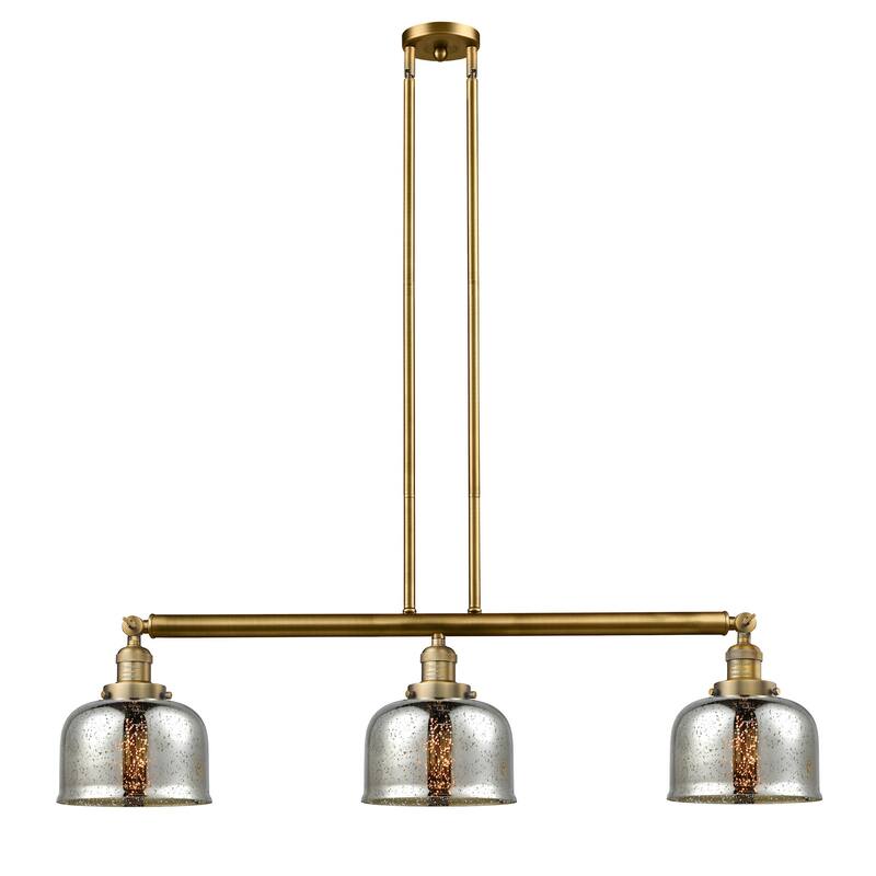 Innovations Lighting Large Bell 3 Light 41" Wide Linear Chandelier