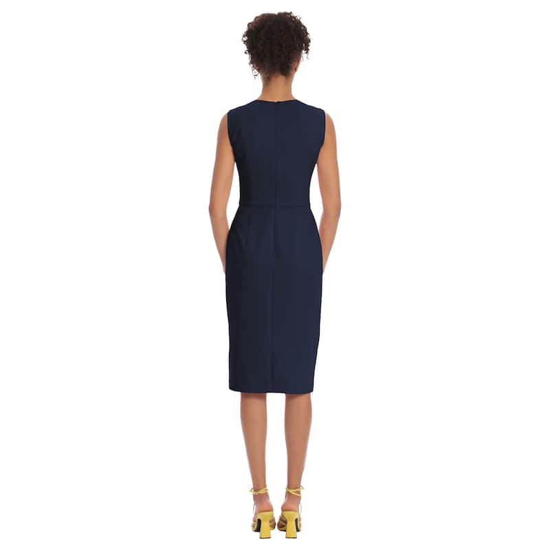 Donna Morgan Midi Sleeveless Dress with Cutouts