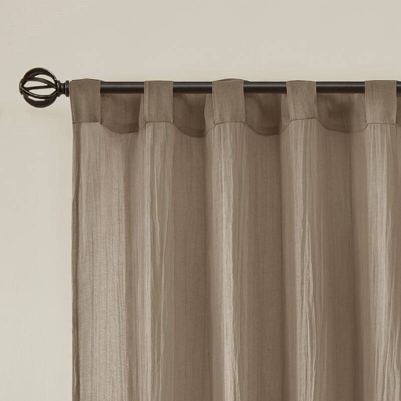 Solid Crushed Curtain Panel Pair(2 Pcs Window Panels)