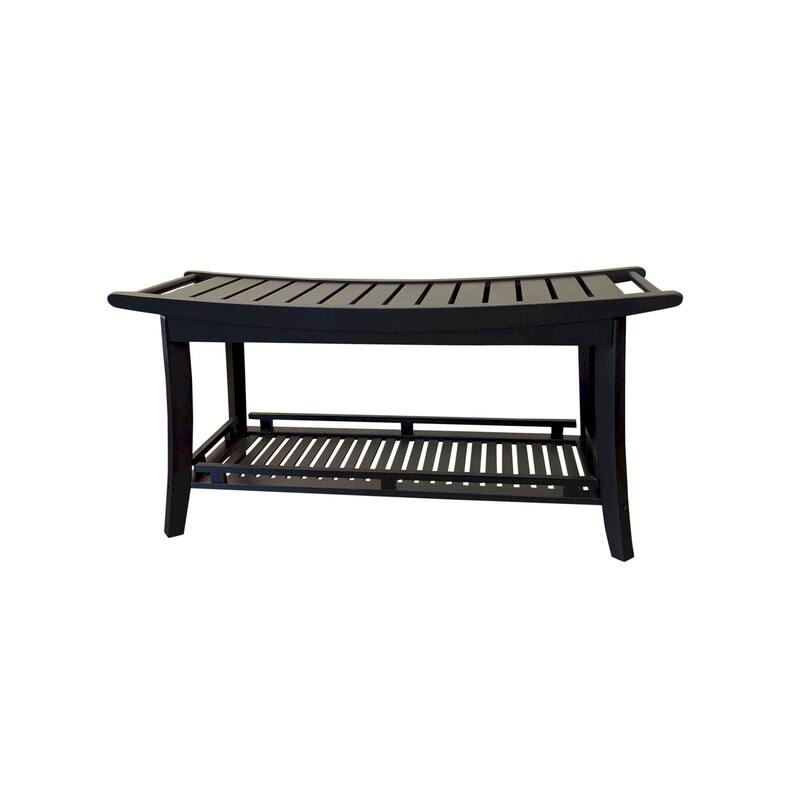 Solid Bamboo Premier 39" Spa Bench - Black