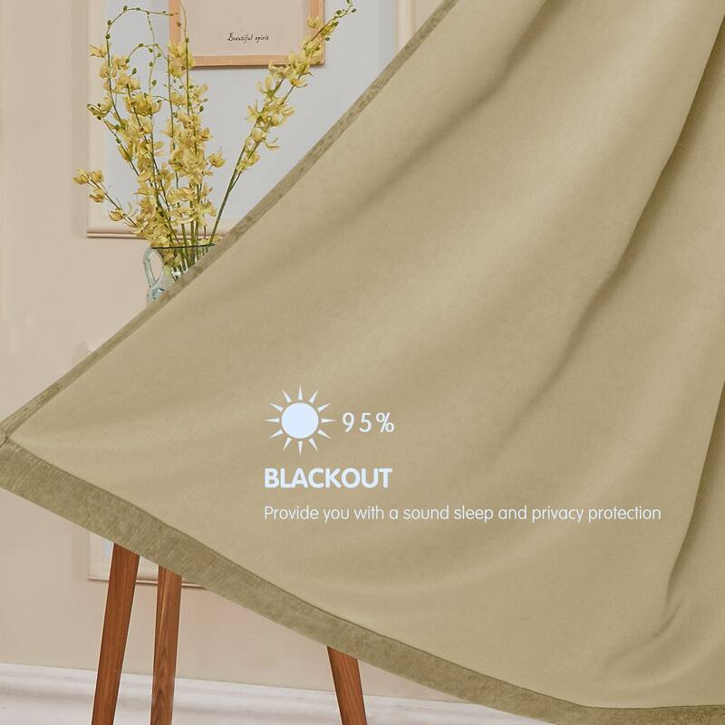 Subrtex Blackout Curtain Solid Thermal Window Drapes Panel Pair