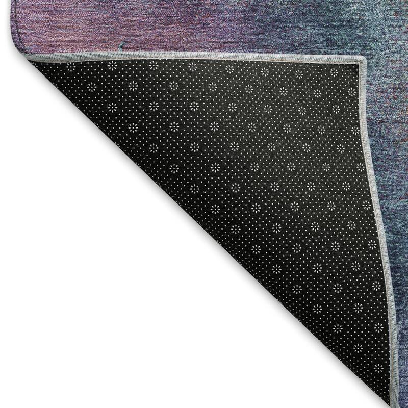Machine Washable Indoor/ Outdoor Abstract Watercolor Chantille Rug
