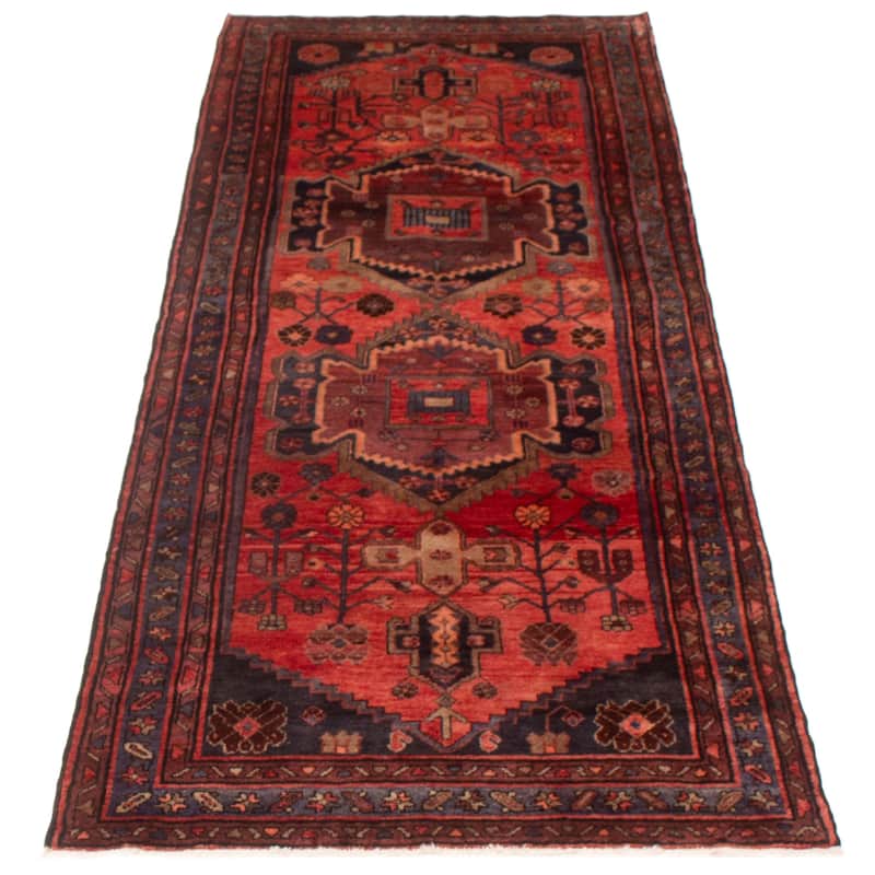 ECARPETGALLERY Hand-knotted Anadol Red Wool Rug - 3'10 x 10'1