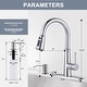 preview thumbnail 25 of 24, WOWOW Pull Down Sprayer Kitchen Faucet with Soap Dispenser