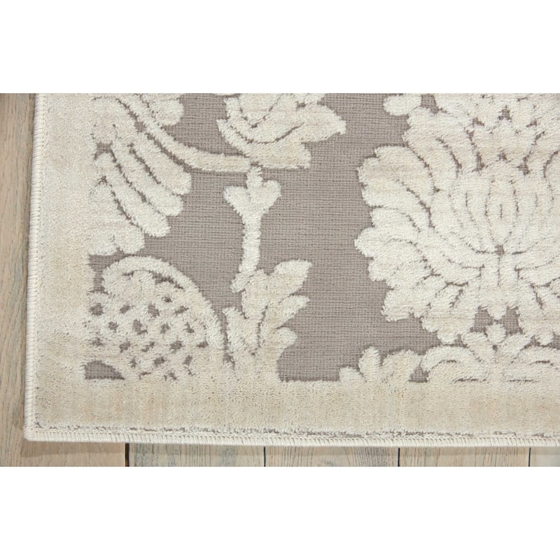 Nourison Graphic Illusions Traditional Vintage Hi Low Damask Area Rug