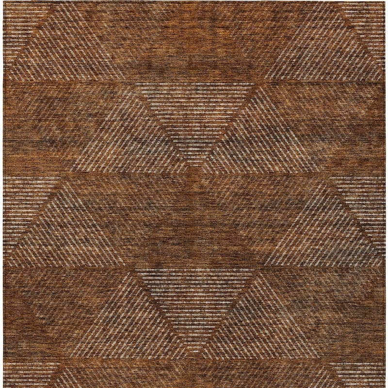 HomeRoots Geometric Transitional Rectangle Outdoor Rug