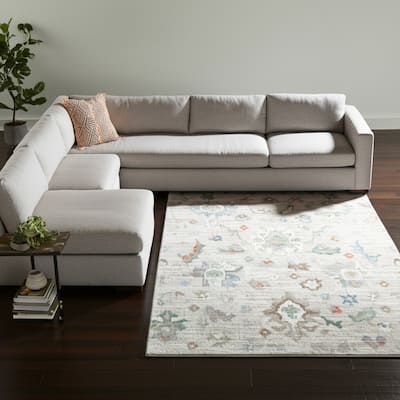 HomeRoots Abstract Bohemian Rectangle Area Rug