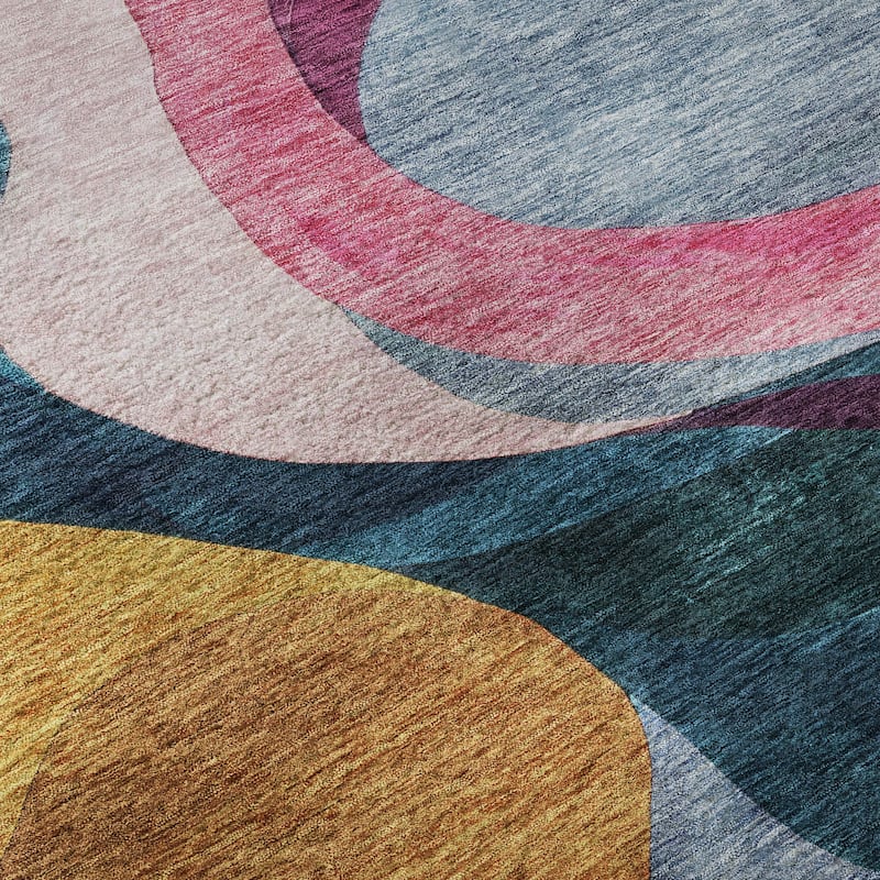 Premium Washable Super Soft Contemporary Abstract Mayfield Rug