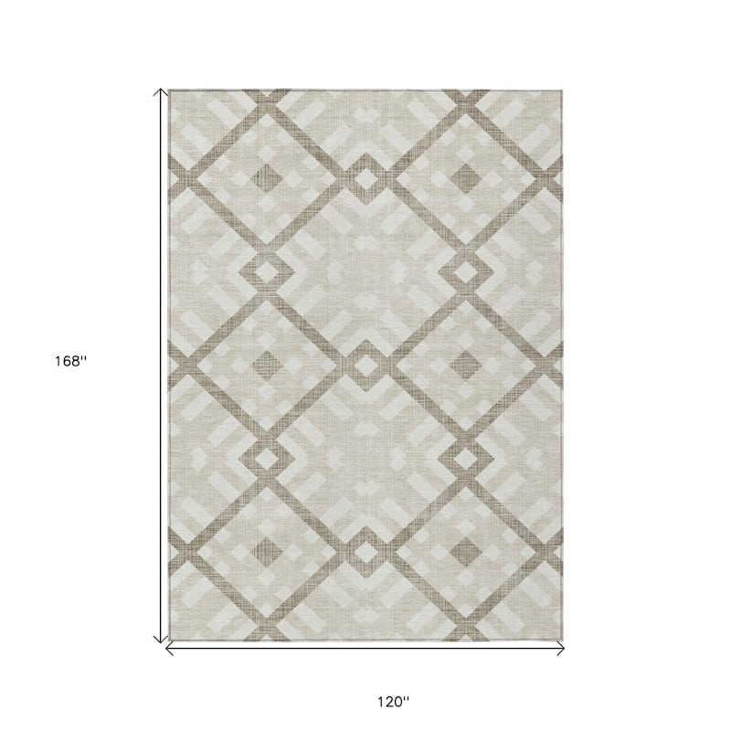 HomeRoots Geometric Transitional Rectangle Outdoor Rug